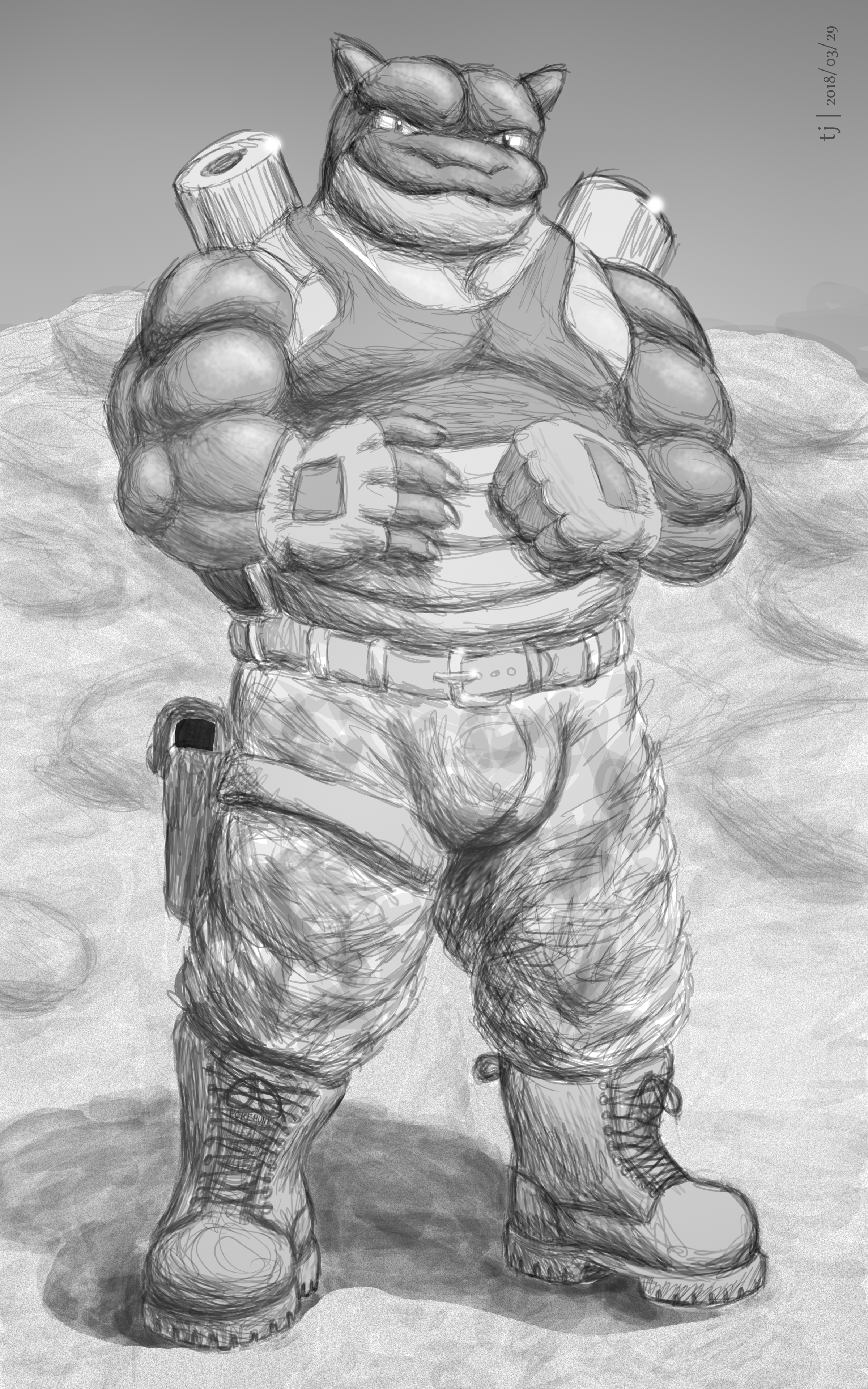 2400x3840 Commission] Brox The Blastoise - Blastoise Sketch