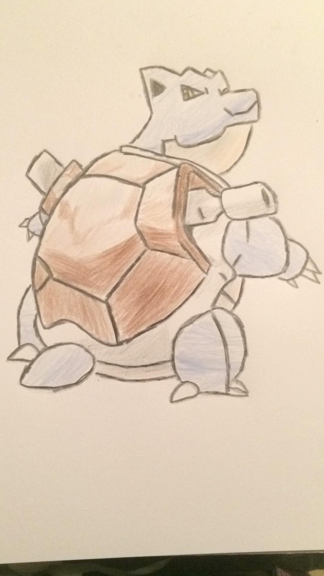 1080x1920 Finished Drawing Blastoise Pokemon - Blastoise Sketch