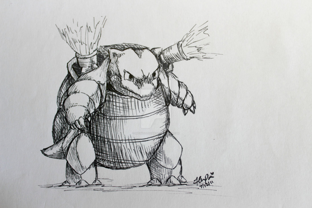 1095x730 Blastoise By Infinitelypink - Blastoise Sketch