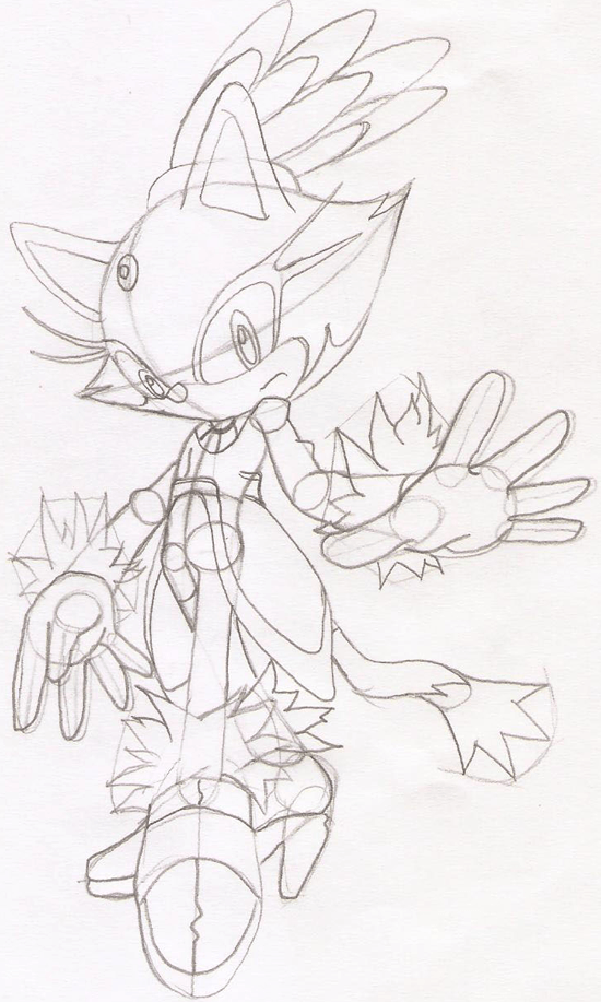 550x917 How To Draw Blaze The Cat From Sonic Step By Step Drawing Lesson - Blaze Sketch
