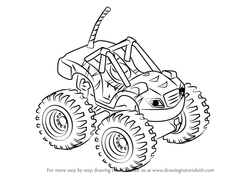 800x566 Learn How To Draw Stripes From Blaze And The Monster Machines - Blaze Sketch