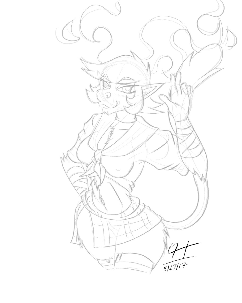 1024x1280 Sketch Week May 2017 Brigit Blaze School Uniform By Maroon64 - Blaze Sketch