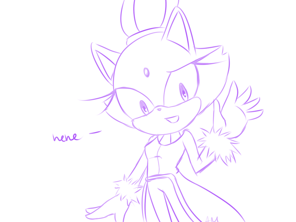 1024x768 Blaze Sketch By Angelbluestar13 - Blaze Sketch