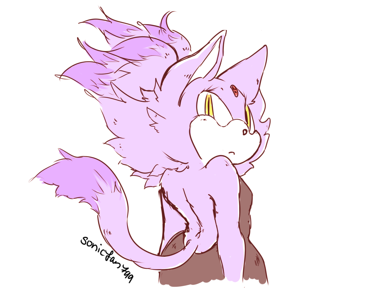 1280x960 Sonic Appreciation Blog! Sonicfan799 Blaze Sketch - Blaze Sketch