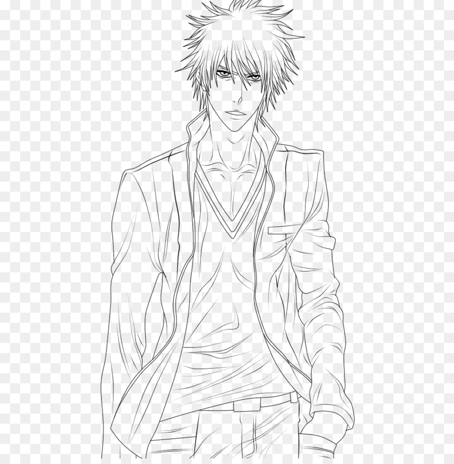 900x920 Line Art Figure Drawing Photography Sketch - Bleach Sketch