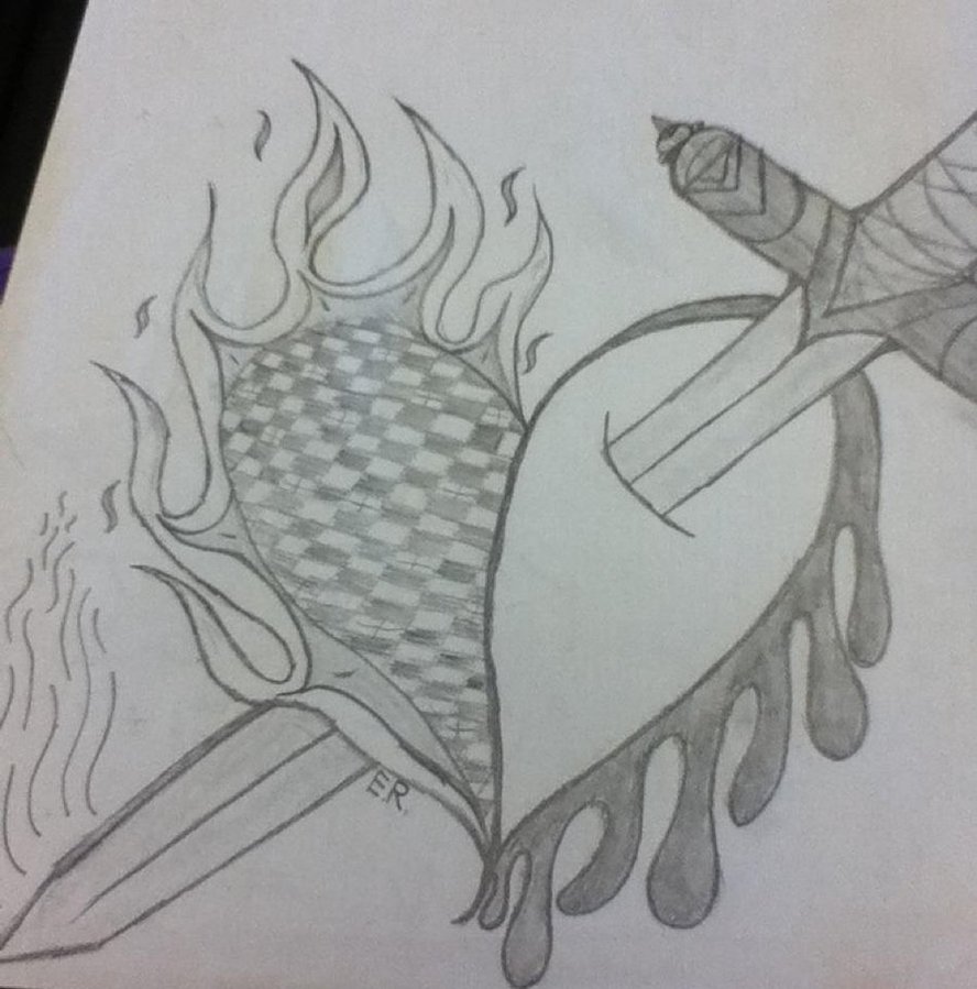 888x899 Bleeding Heart By Lizzywolffire6 - Bleeding Heart Sketch