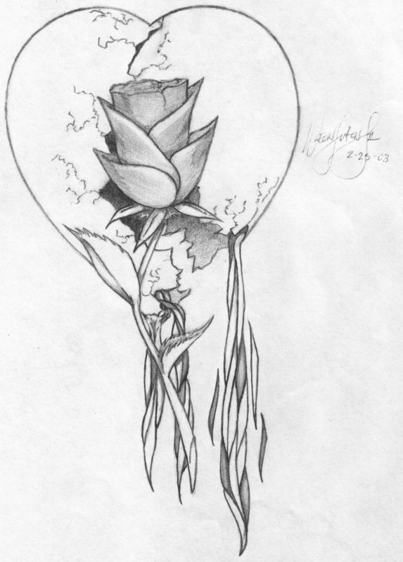 573x799 Broken Bleeding Hearts Drawings Broken Bleeding Heart Drawing My - Bleeding Heart Sketch
