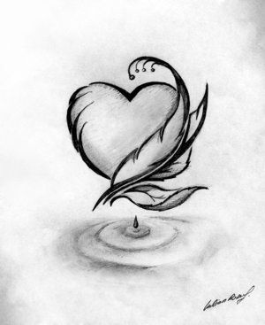 Bleeding Heart Sketch at PaintingValley.com | Explore collection of ...