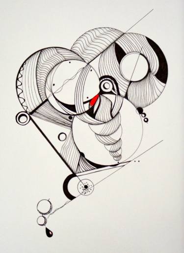 375x513 Bleeding Heart Drawing By Maureen Campbell Donatelli Saatchi Art - Bleeding Heart Sketch
