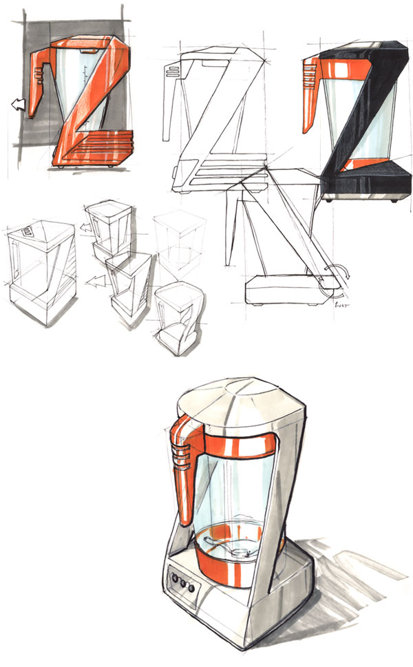 600x969 Product Design Assignment 1 Blender Design - Blender Sketch