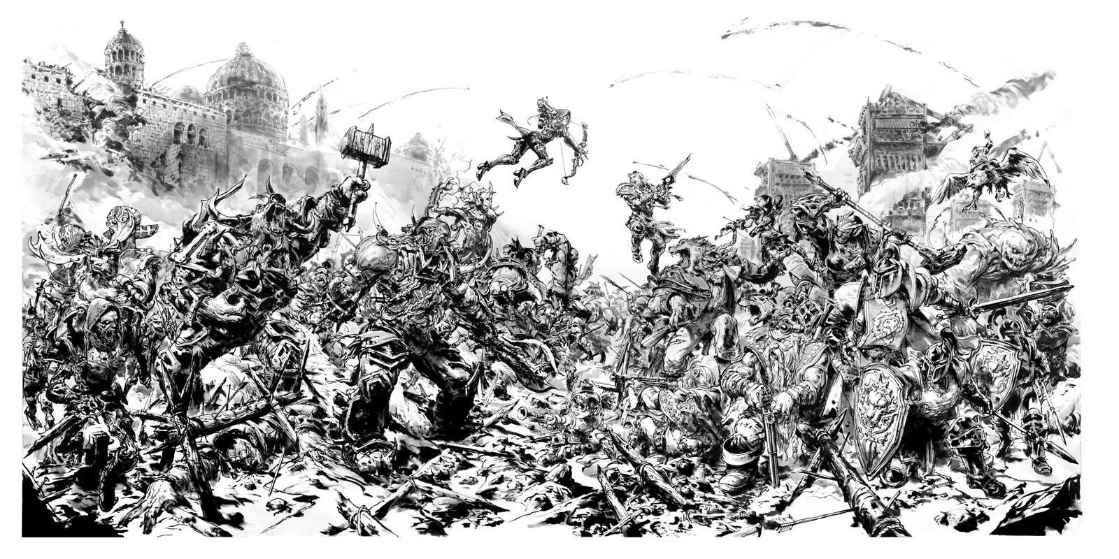 1600x800 Kim Jung Gi And Blizzard Art Collaboration - Blizzard Sketch