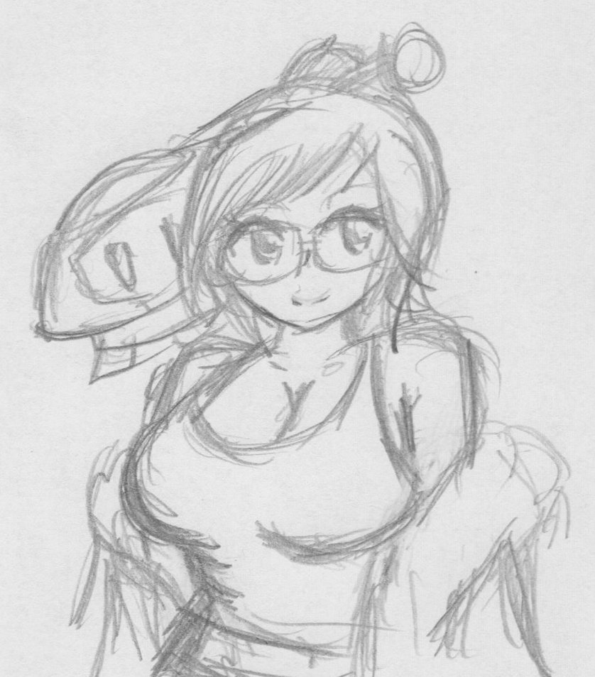 838x954 Mei Blizzard Bust Card Sketch By Xero J - Blizzard Sketch