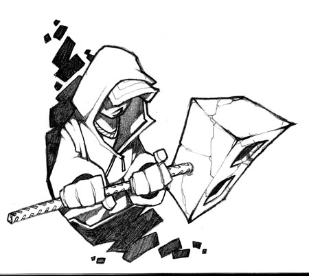 450x402 Concrete Block Sketch By Vincentkukua - Block Sketch