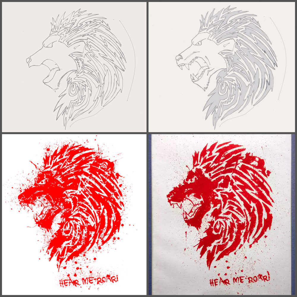 1000x1000 Painting Bloodline Art - Blood Sketch