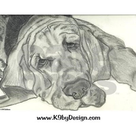 460x460 Bloodhound Sketch Framed Tile By K9bydesign - Bloodhound Sketch