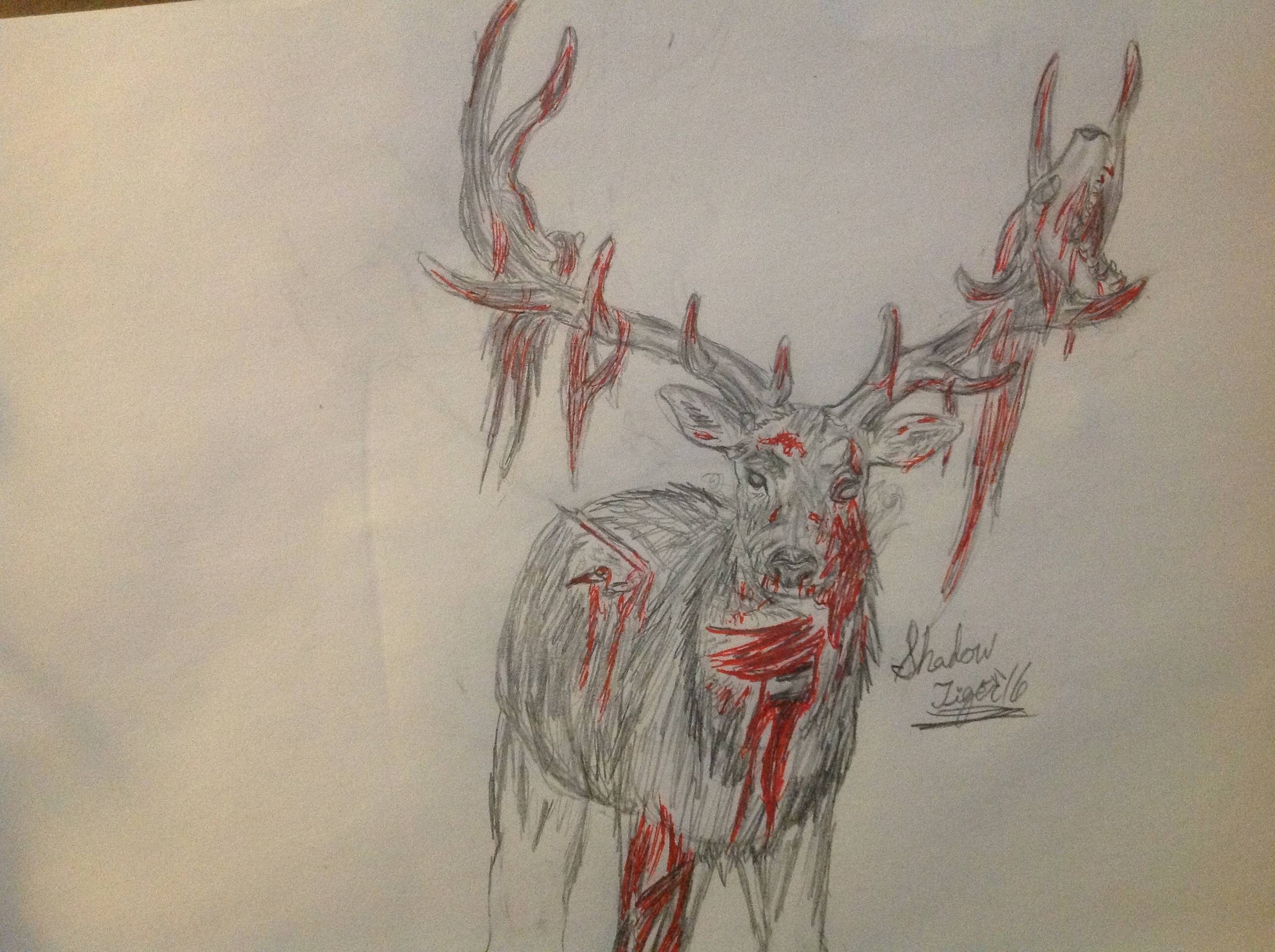 2592x1936 Bloody Deer Sketch - Bloody Sketch