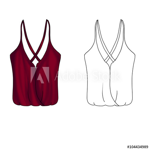 500x500 Fashion Illustration - Blouse Sketch