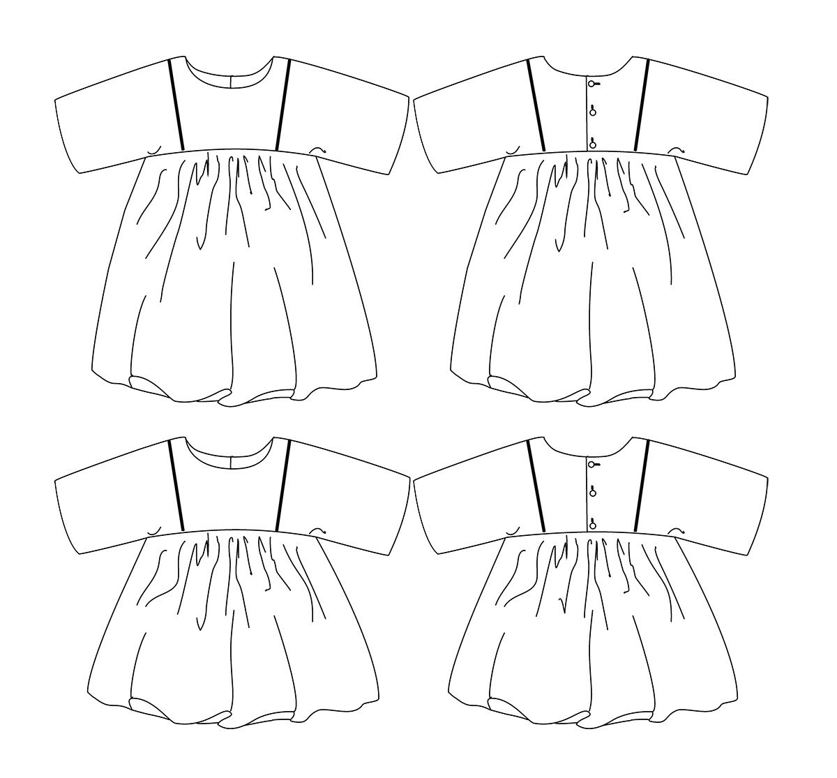 1200x1115 Sakura Blouse Amp Dress - Blouse Sketch