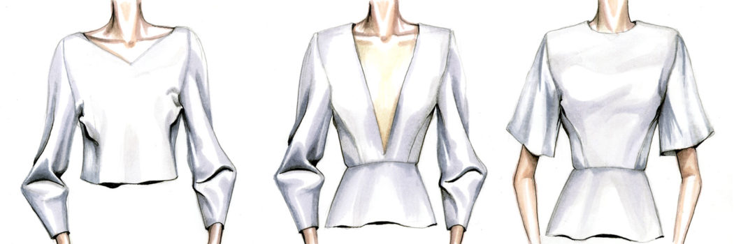 1050x350 Blouse - Blouse Sketch