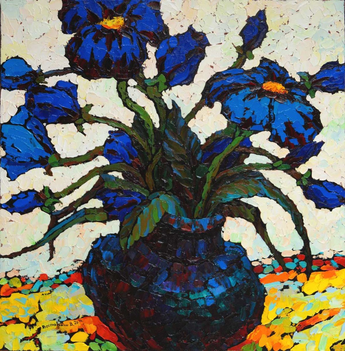 Blue Flower Sketch at PaintingValley.com | Explore collection of Blue ...