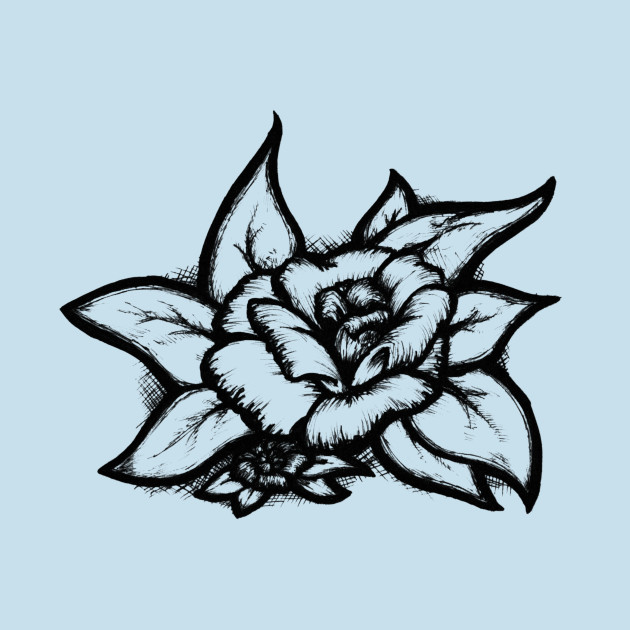 630x630 Flower Sketch 2 (Lineart) - Blue Flower Sketch