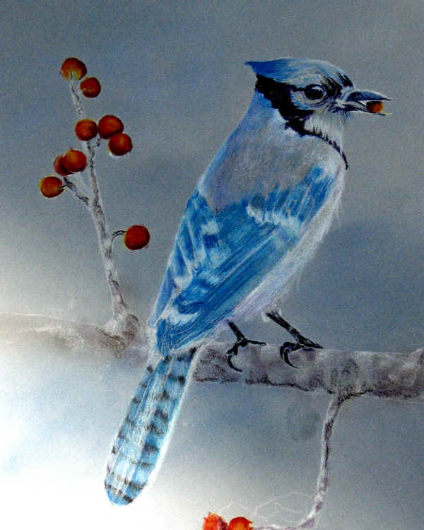 Blue Jay Bird Sketch at PaintingValley.com | Explore collection of Blue ...