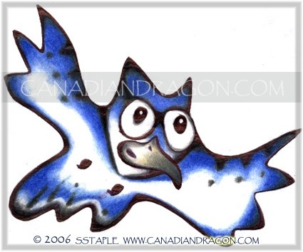 425x354 Canadian Dragon Fantasy Art Original Fantasy Art Sketches And - Blue Jay Bird Sketch