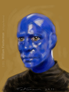 240x320 William Fiesterman One Painting Or Drawing Per Day Blue Man - Blue Man Group Sketch
