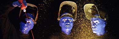 390x130 Blue Man Group The Boys In Blue The Independent - Blue Man Group Sketch