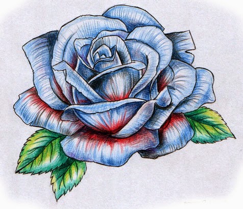 476x409 Tattoo Design Blue Rose Tattoo Design Sketch - Blue Rose Sketch
