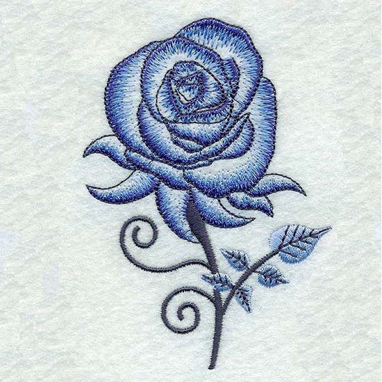 550x549 The Hoopmachinedesignspuffsportsembroideryquality Collection - Blue Rose Sketch