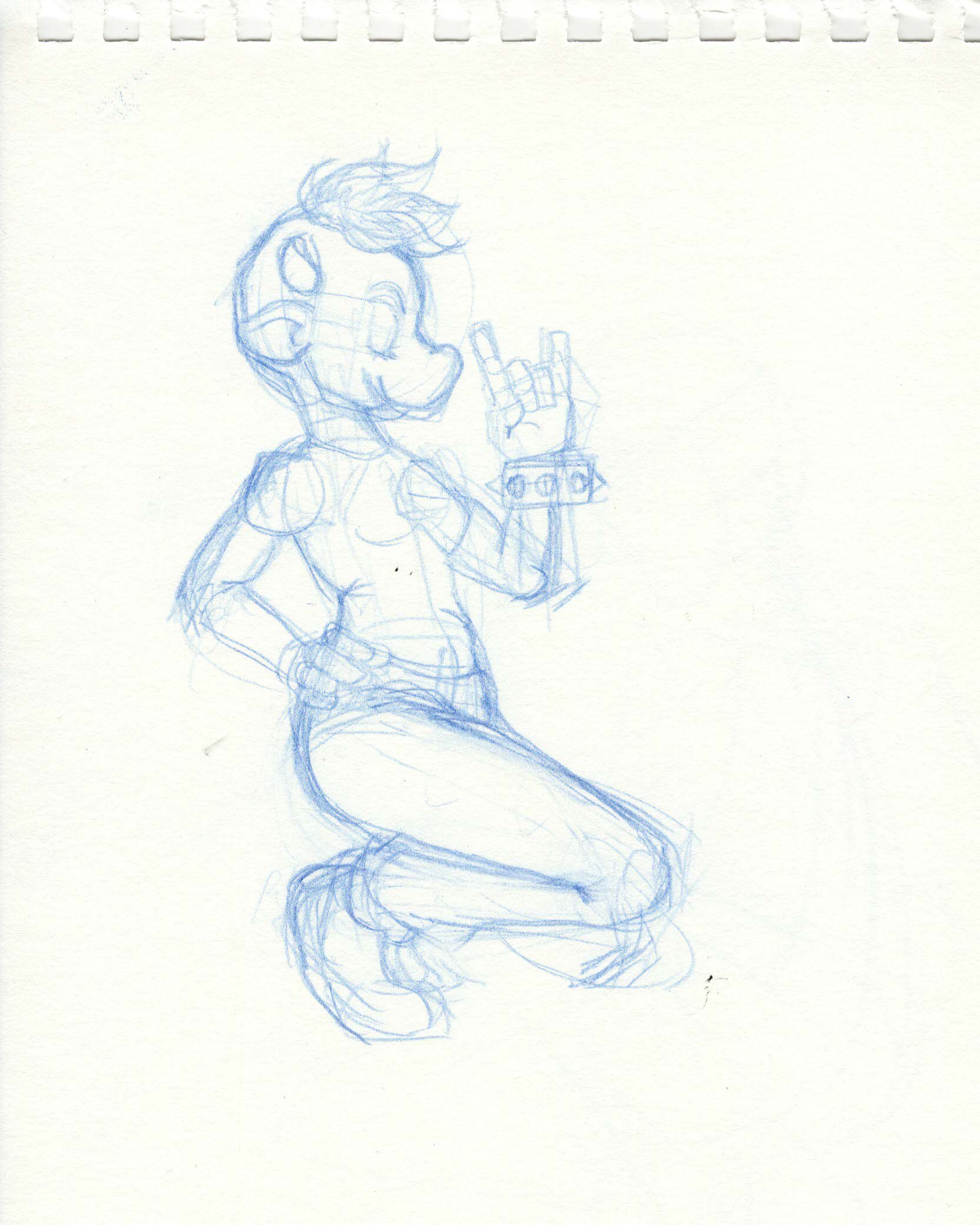 1664x2080 How To Get Started With Inking - Blue Sketch