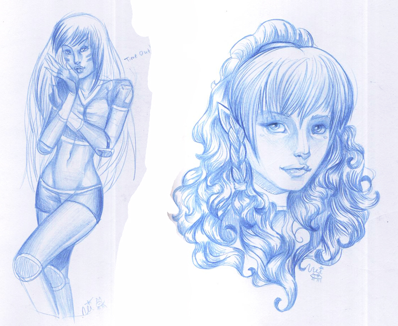 800x655 Blue Pencil Sketches By Toolkitten - Blue Sketch