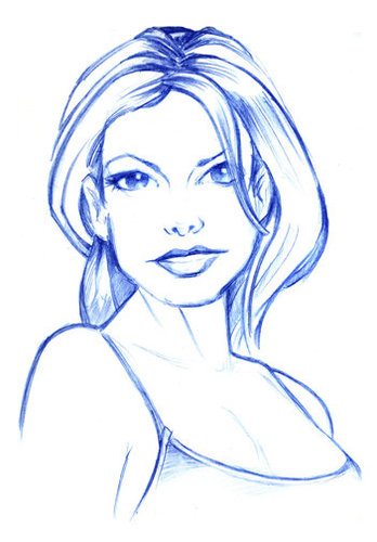 348x500 Blue Sketch By Michaelscholl Media Amp Culture Cartoon Toonpool - Blue Sketch