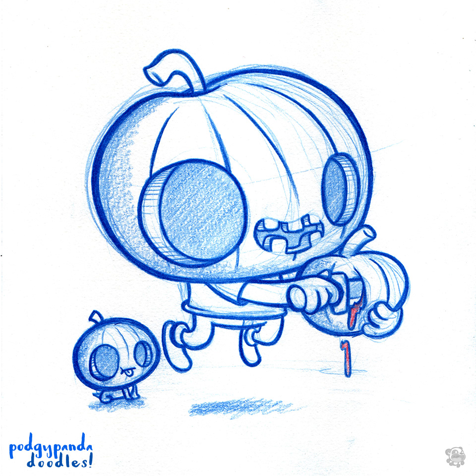 960x960 Podgypanda - Blue Sketch Pencil