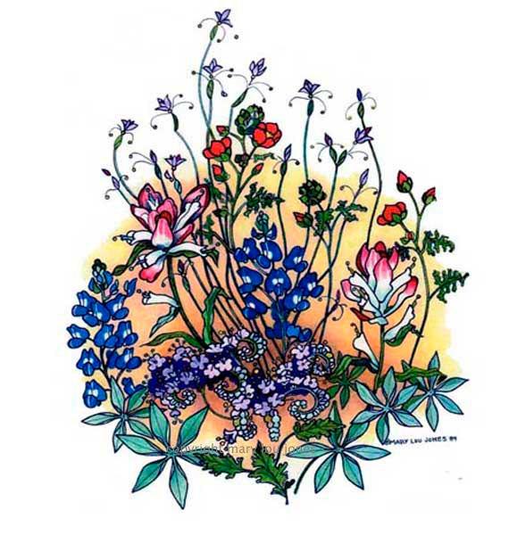 Bluebonnet Sketch at PaintingValley.com | Explore collection of ...