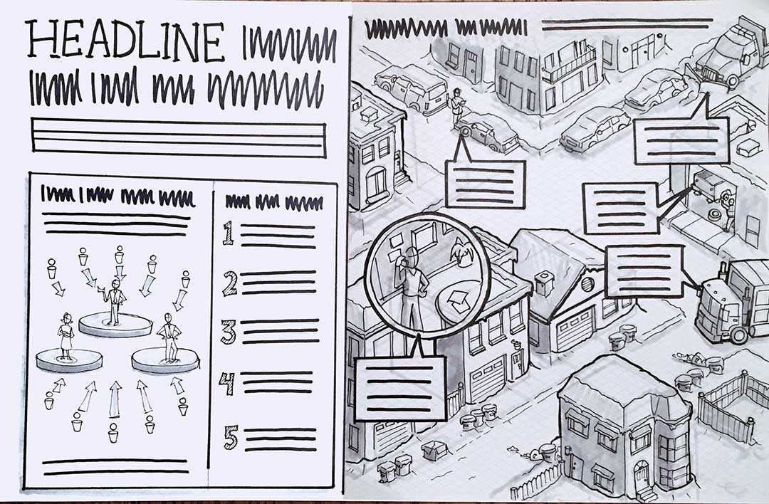1080x708 Sketching Drawing Board To Finished Product - Blueprint Sketch