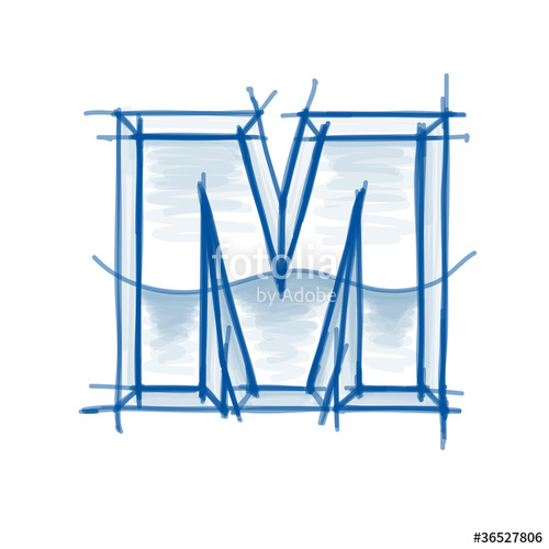 500x500 Blueprint Font Sketch - Blueprint Sketch Font