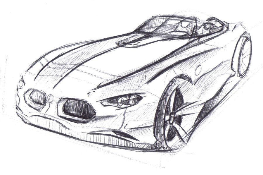 900x598 Bmw Z Roadster Sketch By Dyrborgdesign - Bmw Car Sketch