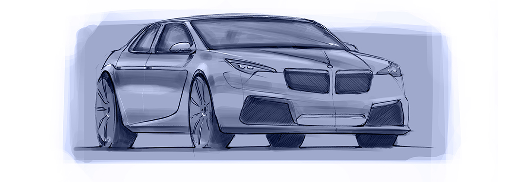 1080x374 Learn How To Draw Cars - Bmw Car Sketch