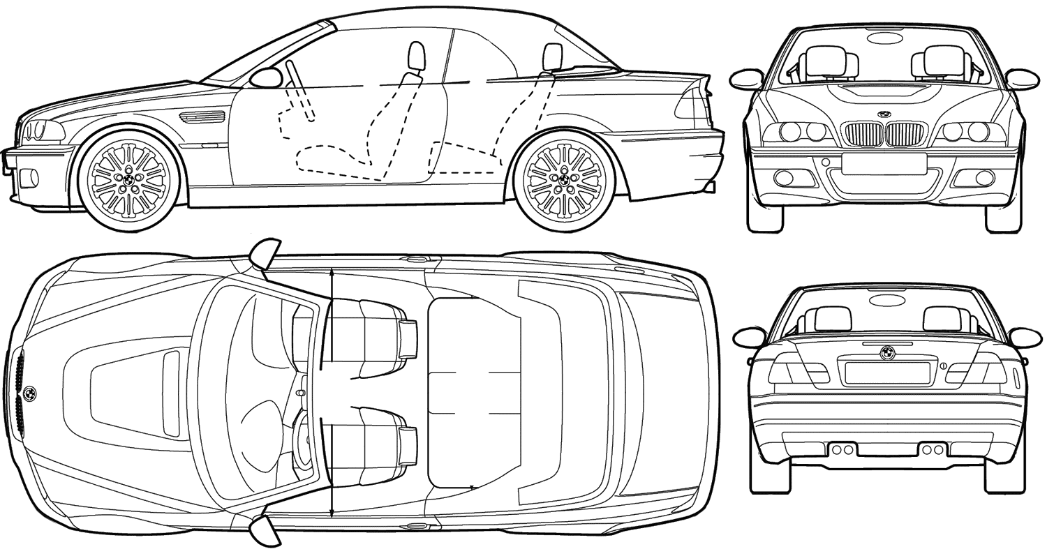 Bmw m3 e46 рисунок