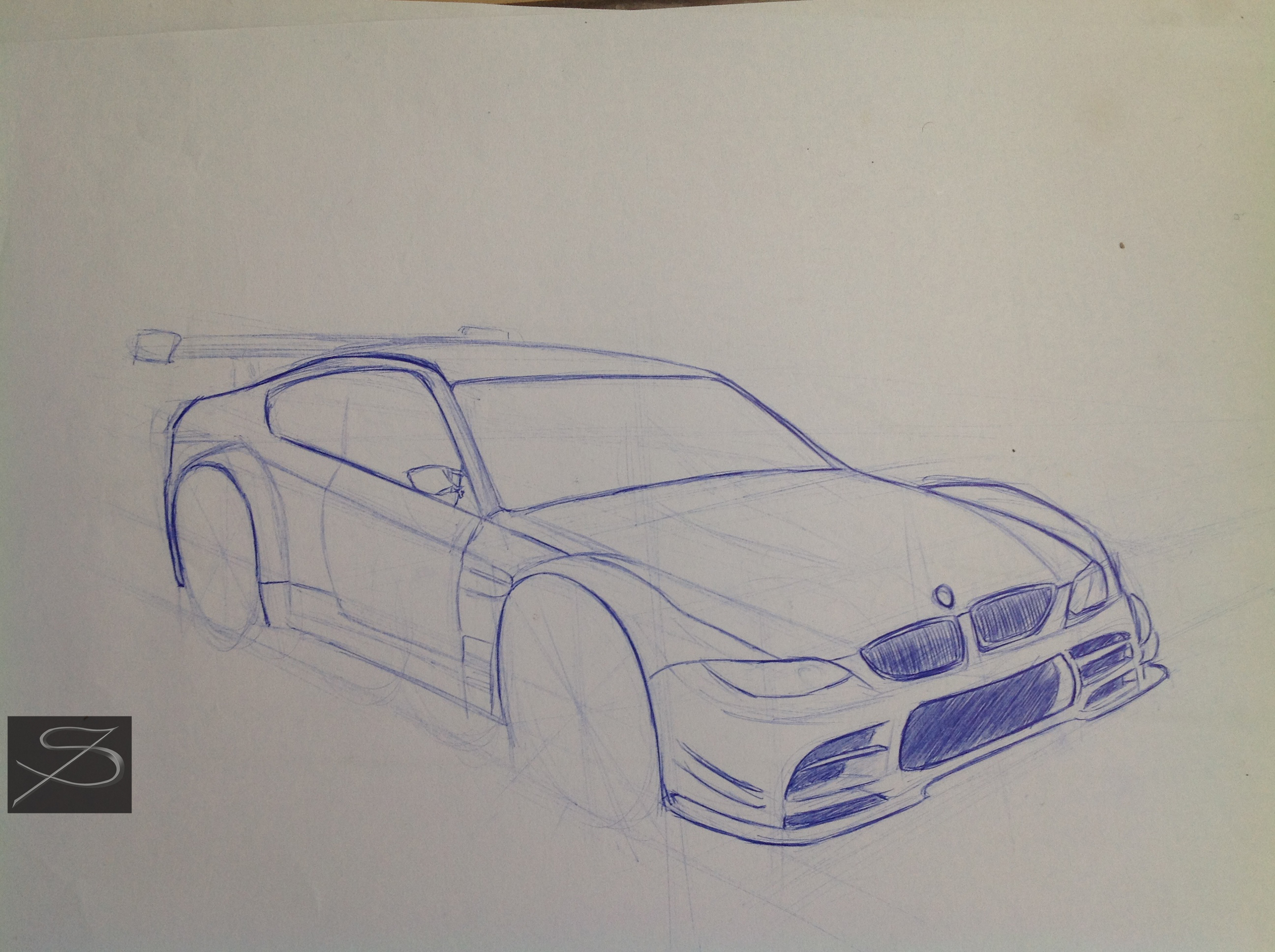 2592x1936 Sketch Of Bmw M3. Race Equipment - Bmw M3 Sketch