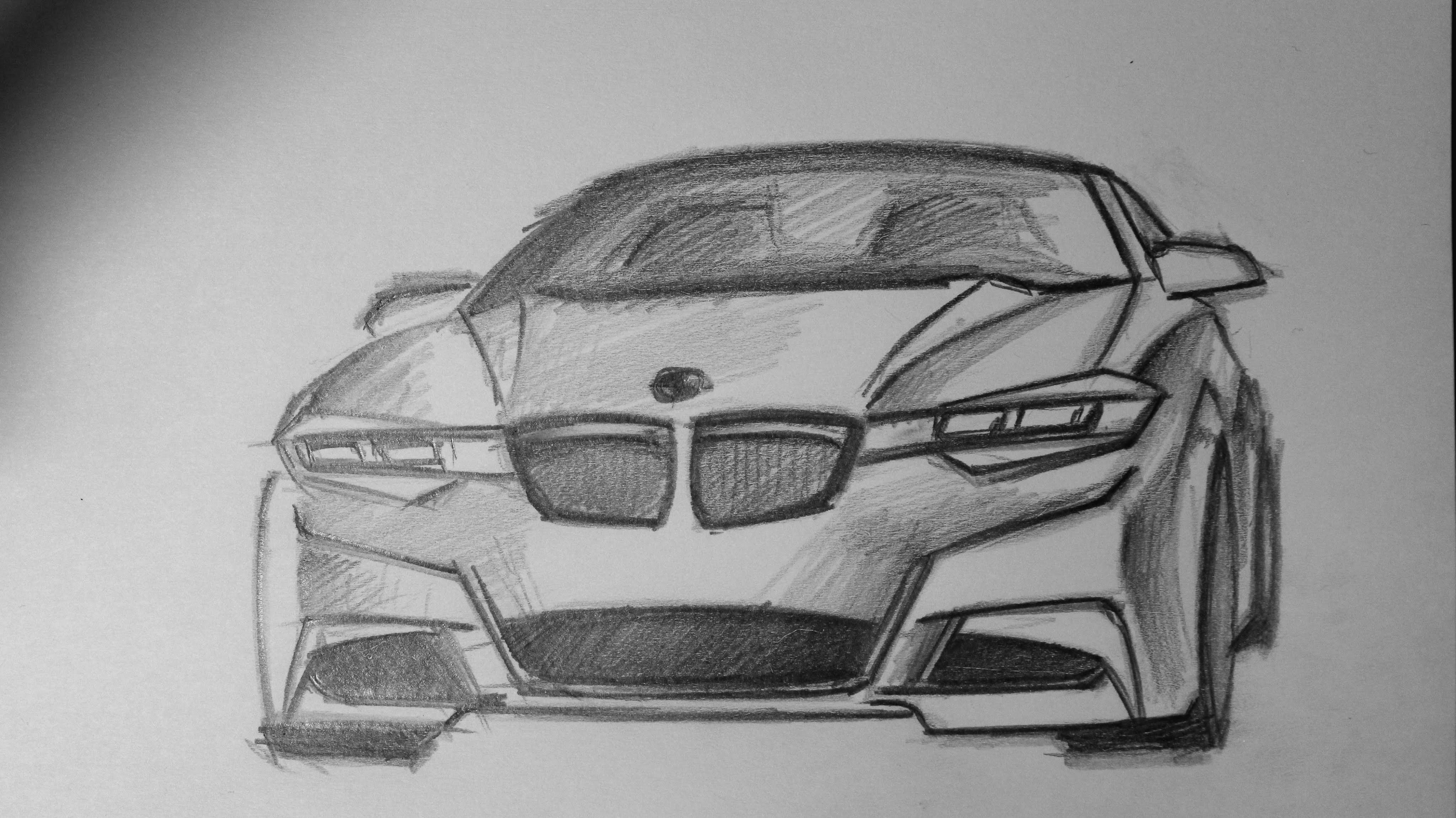 4096x2301 Bmw Front Sketch - Bmw Sketch
