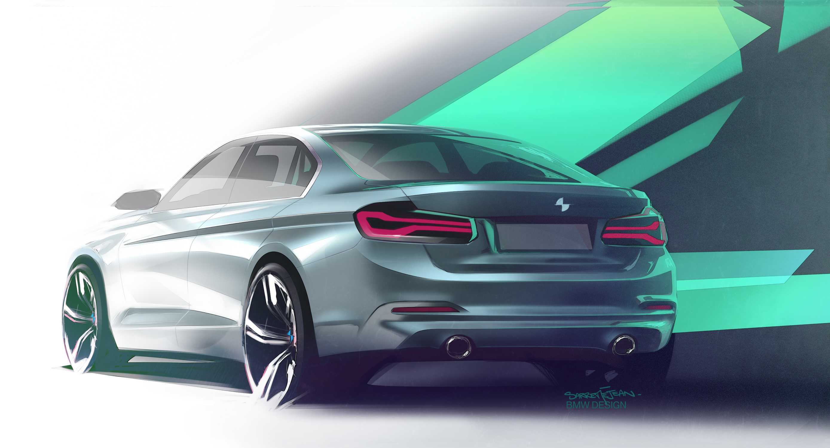 2777x1500 The New Bmw 3 Series Sedan, Design Sketch (052015) - Bmw Sketch