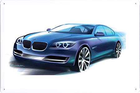450x300 Tin Sign Metal Plate Poster Of Bmw Sketch 2030cm By Pbn Amazon.co - Bmw Sketch