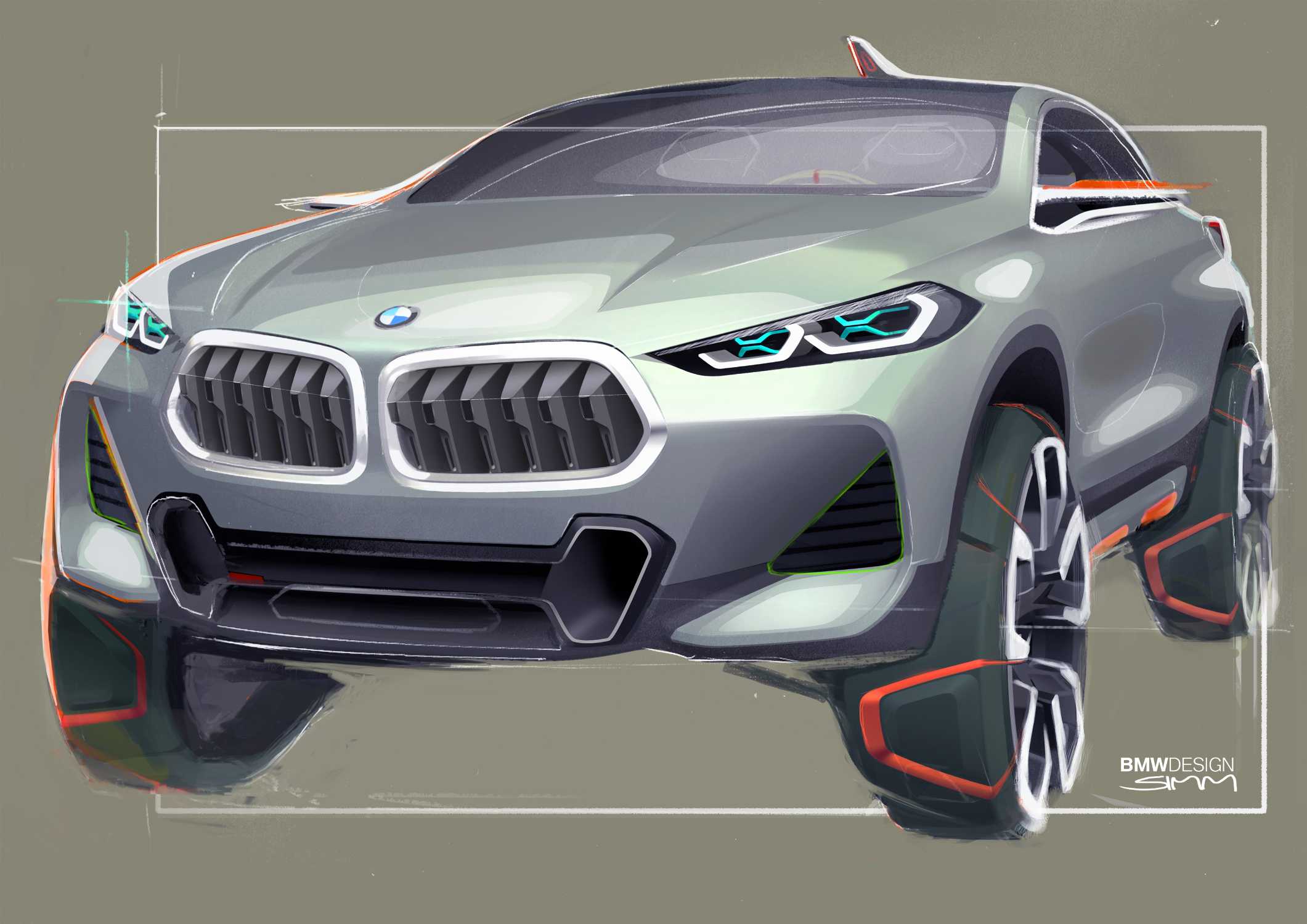 2121x1500 Bmw Concept X2, Design Sketch (092016) - Bmw Sketch