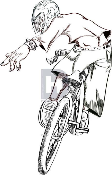 460x720 How To Draw A Bmx Bike, Step By Step, Drawing Guide, By Darkonator - Bmx Bike Sketch