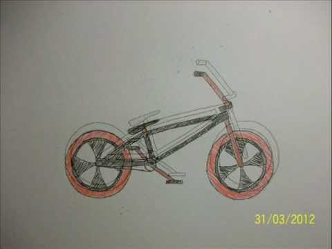 480x360 Drawing A Bmx Step By Step In 1 Minute - Bmx Bike Sketch