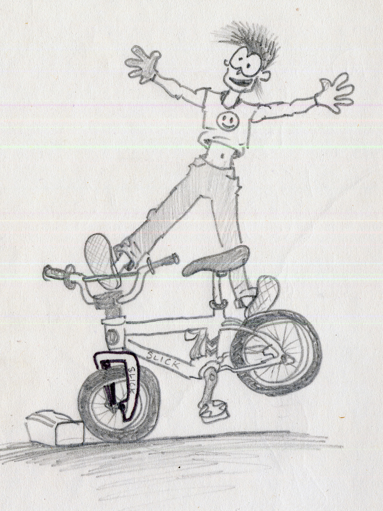 768x1024 Freestyle Bmx Sketch - Bmx Sketch