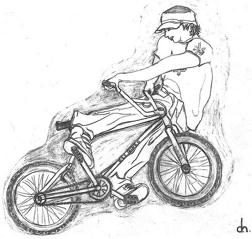 Bmx Sketch at PaintingValley.com | Explore collection of Bmx Sketch